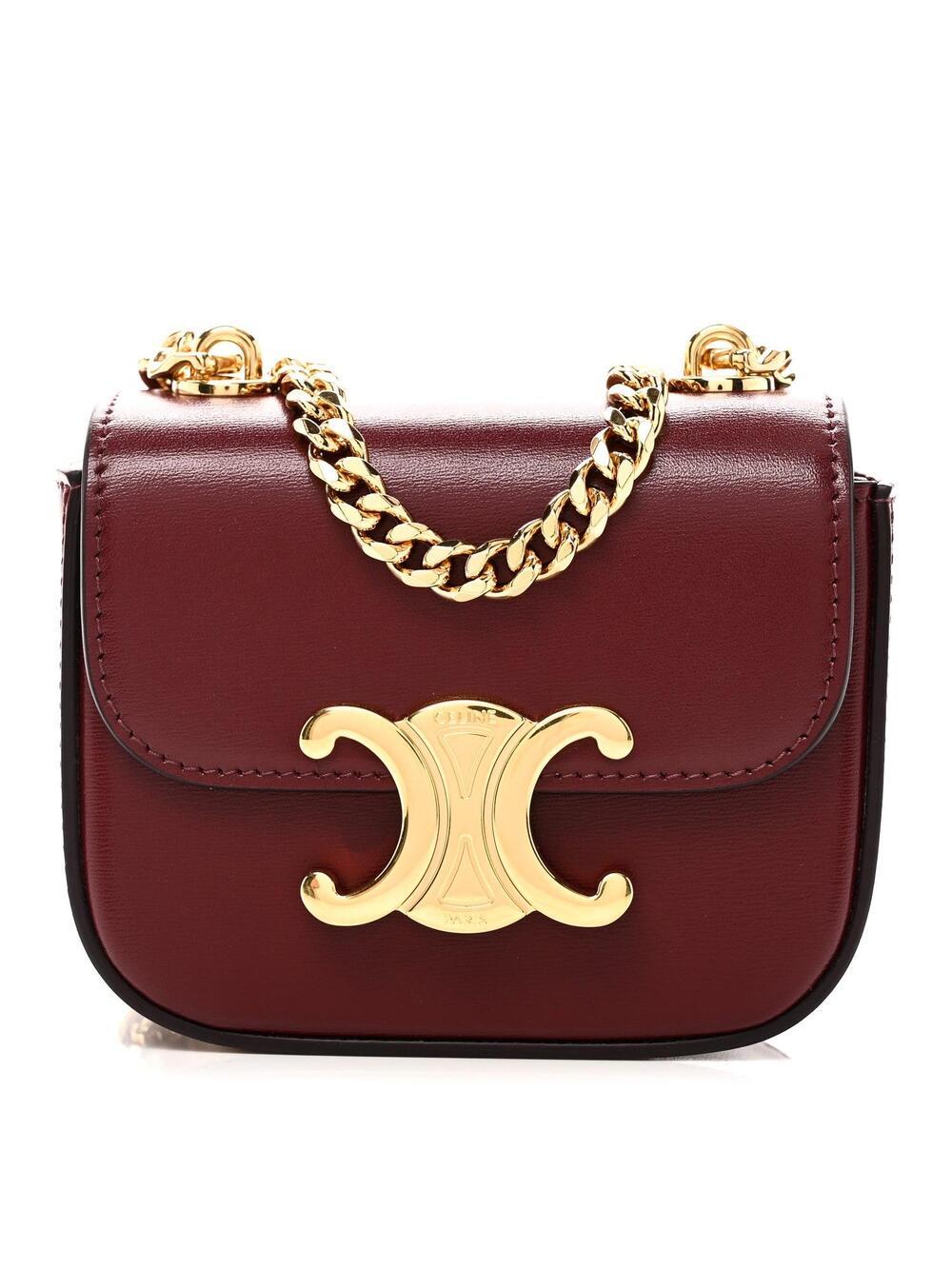 Celine Shiny Calfskin Mini Chain Claude #343808C13B